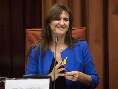Laura Borràs, en el Parlament de Catalunya.