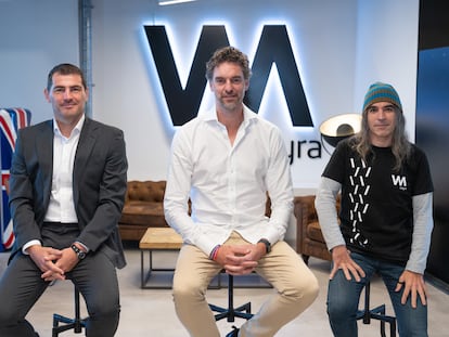 Iker Casillas (SportBoost), Pau Gasol (Gasol16 Ventures) y Chema Alonso, chief digital officer de Telefónica.