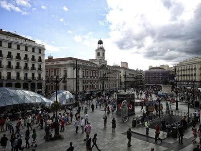 Vista general de la Puerta del Sol de Madrid.