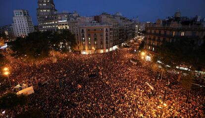 Protestas en Barcelona el 20 de septiembre de 2017.