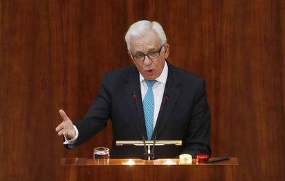 Jesús Sánchez Martos, consejero de Sanidad, en una sesión en la Asamblea de Madrid.