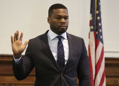 50 Cent presta juramento durante el juicio celebrado en Nueva york el pasado julio.