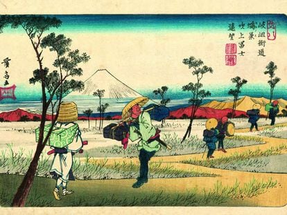 Ilustración del libro 'Las sesenta y nueve estaciones del Kisokaido'.