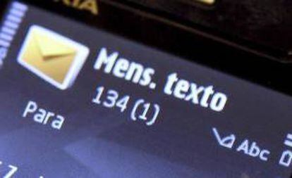 Imagen de un mensaje de sms. EFE/Archivo