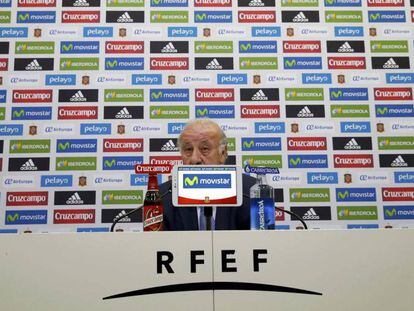 El seleccionador español, Vicente del Bosque, el martes.