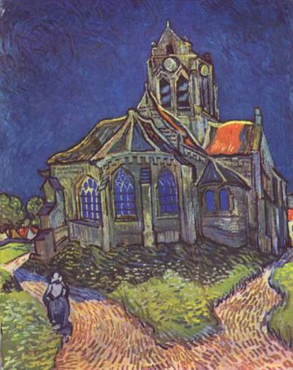 La iglesia de Auvers-sur-Oise, retratada por Van Gogh