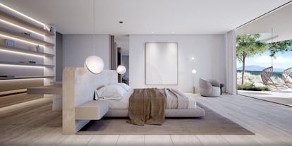 De las nueve habitaciones en suite, una es la principal y hay dos para invitados.