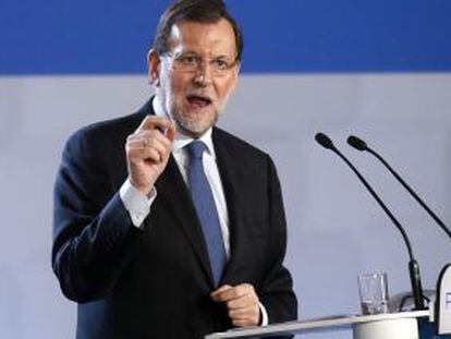 El presidente del Gobierno, Mariano Rajoy, en Barcelona.