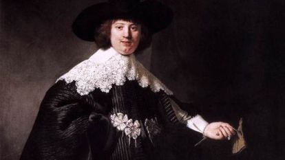 Maerten Soolmans retratado por Rembrandt.