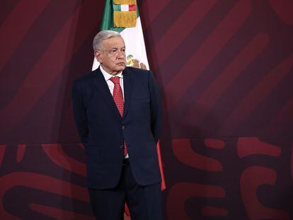 López Obradro en la conferencia de prensa del lunes 5 de junio de 2023 en Palacio Nacional.