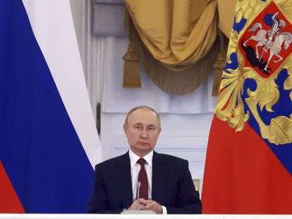 El presidente de Rusia, Vladímir Putin, durante una rueda de prensa el 22 de septiembre en el Kremlin.