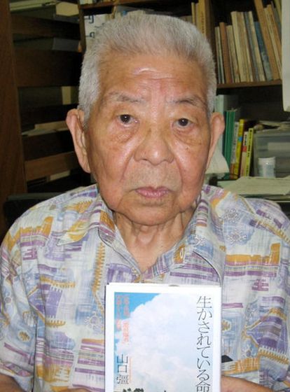 Tsutomu Yamaguchi, en 2007, en una conferencia en Nagasaki.