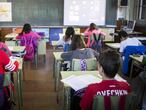 Alumnos en un colegio público de Cataluña.