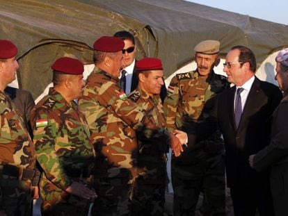 Visita de Hollande a Irak. 