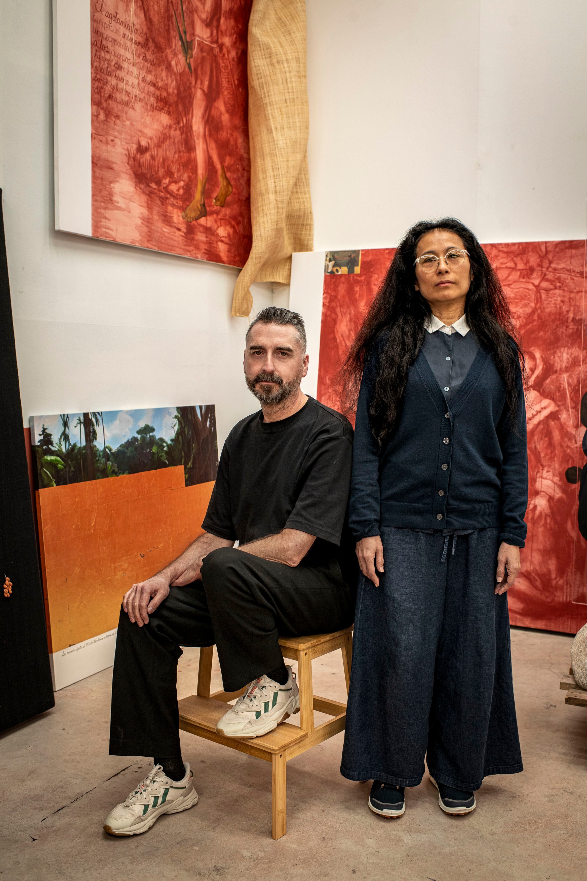 Agustín Pérez Rubio y Sandra Gamarra, comisario y artista del pabellón de España en la Bienal de Venecia.
