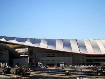 Cubierta del estadio Wanda Metropolitano, sede del Atlético de Madrid.