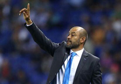 Nuno, durante el partido ante el Espanyol.