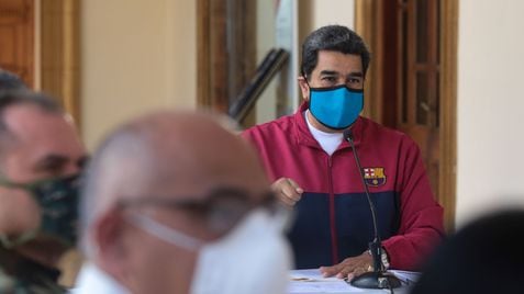 El mandatario venezolano, Nicolás Maduro, durante una conferencia de prensa.