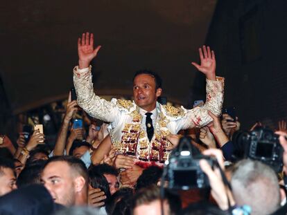 Antonio Ferrera salió a hombros el 5 de octubre de 2019 en Las Ventas.