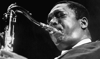 John Coltrane en Ámsterdam en 1962.