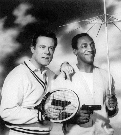 Robert Culp y Bill Cosby en un fotograma de la serie de televisión de los años 60 <i>Yo, espía</i>