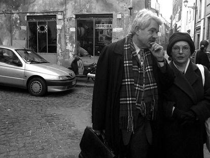 Pasqual Maragall y Diana Garrigosa, en Roma, en diciembre de 1997.