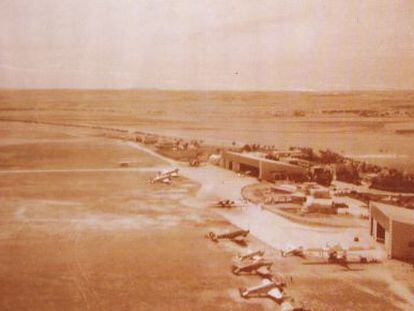 Vista aerea de las instalaciones en aquellos años.