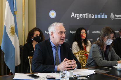 Gabriel Fuks, durante un evento oficial en Argentina, en septiembre de 2020.