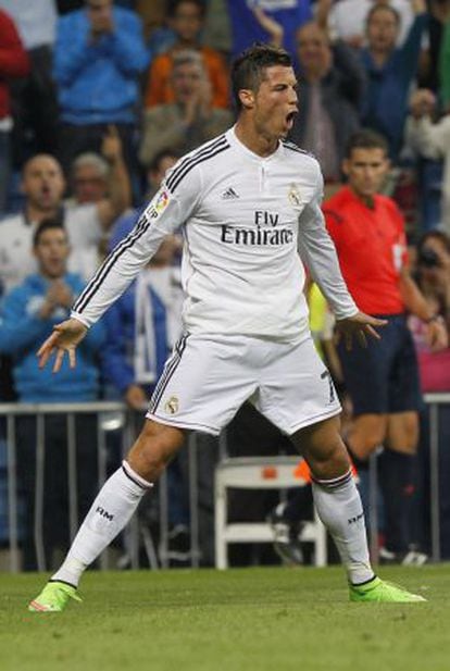 Cristiano celebra un gol ante el Elche