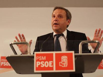 Carmona durante su comparecencia de este martes en la sede del PSM.