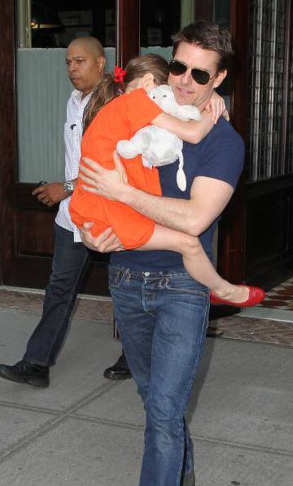 Tom Cruise con su hija Suri, en su última foto juntos, en julio de 2012 en Nueva York.