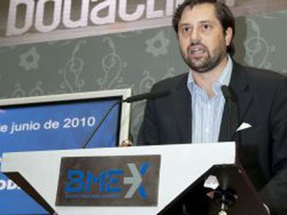 Luis P&eacute;rez Val, CEO de Bodaclick, el d&iacute;a de la salida a Bolsa de la compa&ntilde;&iacute;a.
