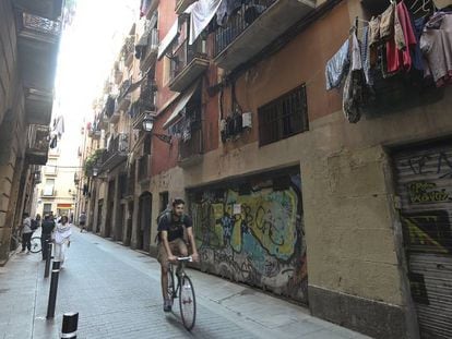 La calle Lancaster, en el Raval.