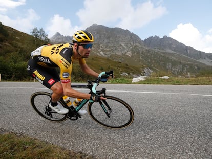 Dumoulin, en una etapa alpina del pasado Tour.