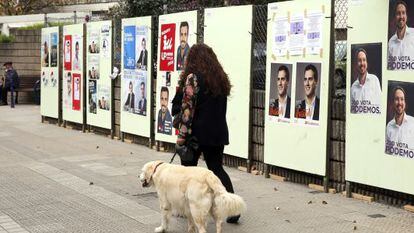 Rètols electorals dels candidats a la Moncloa per a les eleccions del 20-D.