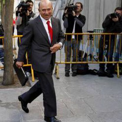 Emilio Botín a su llegada al Tribunal Supremo