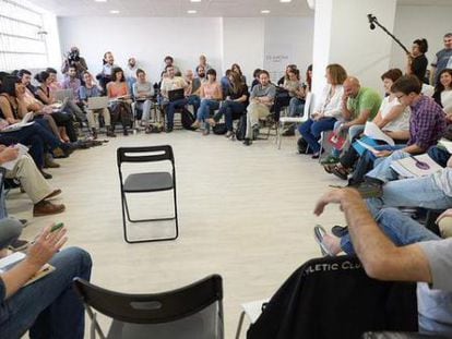Reunión del Consejo Ciudadano de Podemos, hoy en Madrid.
