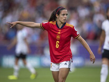 Aitana Bonmatí, en el partido de España ante Alemania.