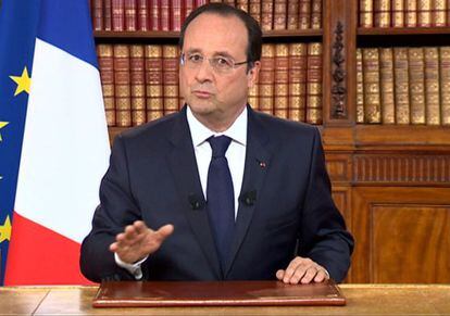 Hollande, en el mensaje televisado.