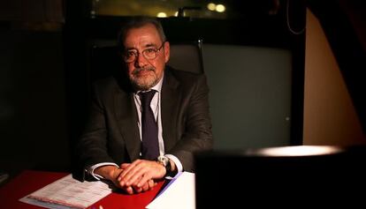 El presidente de la patronal autonómica Cierval, José Vicente González, en su nuevo despacho en Feria Valencia.