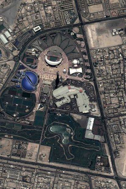 La Ciudad del Deporte en Doha (Qatar) vista desde el sat&eacute;lite Deimos-2.