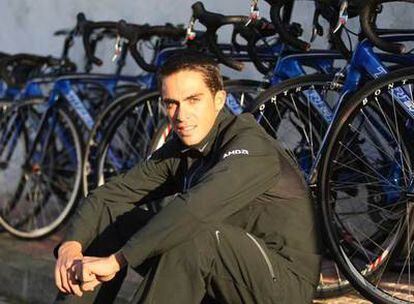 Alberto Contador, en la concentración de su equipo en Xàbia.