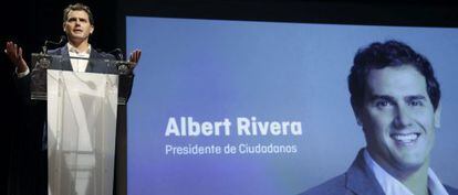 El presidente de Ciudadanos, Albert Rivera, en Madrid.
