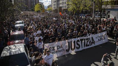 Miles de personas se manifiestan este sábado en Pamplona para pedir 