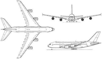 Mide 73 metros de longitud y 24 de altura. El A380 es capaz de volar más de 15.000 kilómetros sin repostar. Realizó su primer vuelo comercial, con Singapore Airlines, en 2007