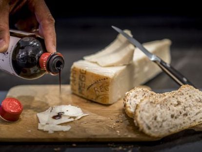 Queso parmesano en Casabase, en Madrid.