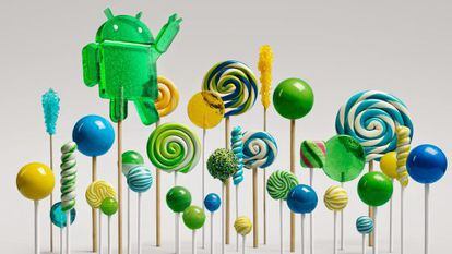 Android Lollipop, piruleta en espa&ntilde;ol, la &uacute;ltima versi&oacute;n del sistema operativo de Google.
