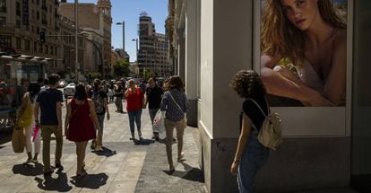 Una tienda en la Gran V&iacute;a de Madrid. 