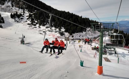 Esquiadors a Masella, a la Cerdanya.