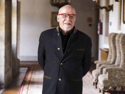 Paulo Coelho, en el Hostal de los Reyes Cat&oacute;licos de Santiago.